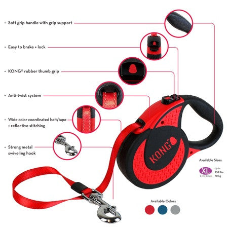 KONG Retractable Leash Ultimate Red