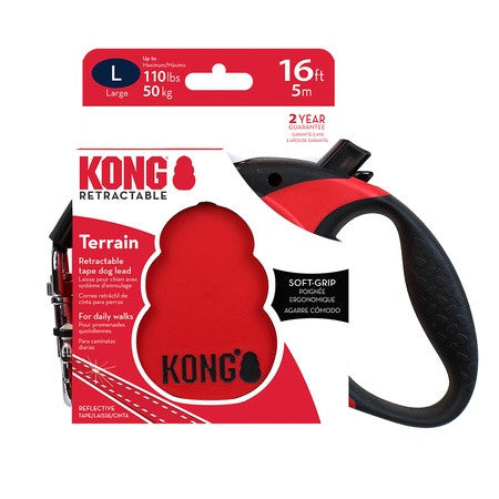 KONG Retractable Leash Terrain Red