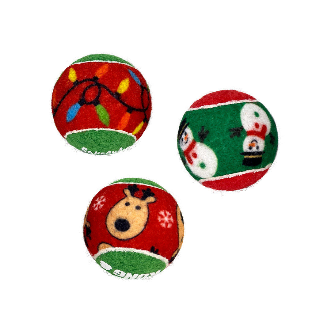 Holiday SqueakAir Tennis Balls Medium, 6 Pack
